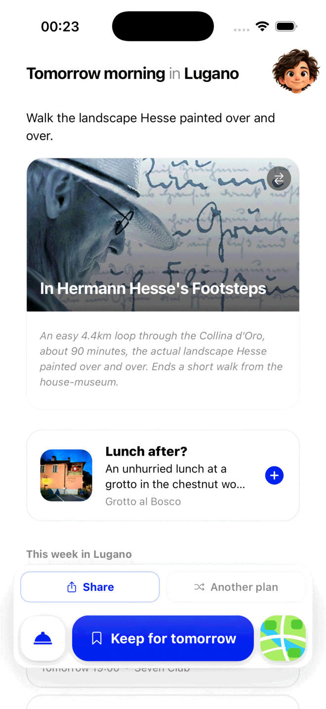A Hic plan in Lugano: the walk Hermann Hesse painted, with lunch at a grotto after